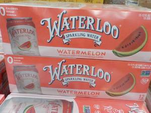 2 - 12 packs Waterloo Watermelon Sparking Water
