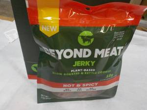 Beyond Meat Hot and Spicy Jerky best date 052024, 5 - 3 oz bags