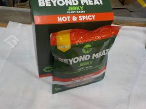 Beyond Meat Hot and Spicy Jerky best date 052024, 5 - 3 oz bags