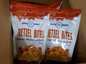 10 Peanut Butter and Jelly Pretzel Bites 7 oz Bags past best date