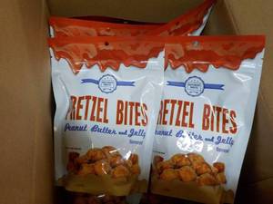 10 Peanut Butter and Jelly Pretzel Bites 7 oz Bags past best date