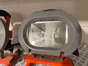 lot 123 image: Two HDX Led Shop Lights