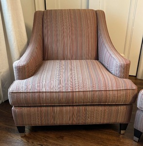 lot 25 image: Pair of Charming Upholstered Chairs by McCreary Modern