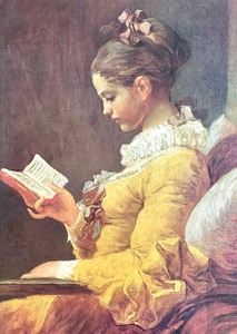 lot 142 image: Young Girl Reading Framed Print by Jean-Honore Fragonard