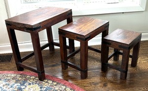 lot 156 image: Petite Vintage Nesting Tables