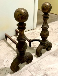 lot 194 image: Pair of Andirons