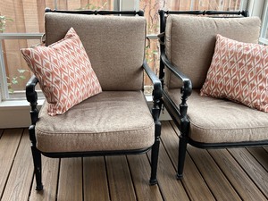 lot 16A image: Pair of Frontgate Carlisle Lounge Chairs