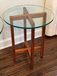 lot 39 image: Two Modern Style Accent Tables