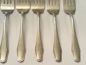 lot 204 image: (8) Alvin Sterling Silver Salad Forks