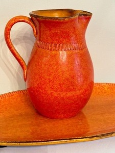 lot 62 image: Decorative Italian Ceramic Tray and Pitcher