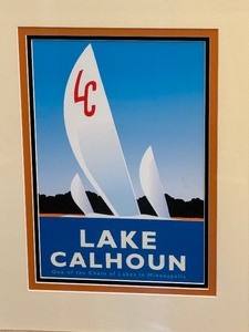 lot 210A image: Lake Calhoun Framed Decorative Print