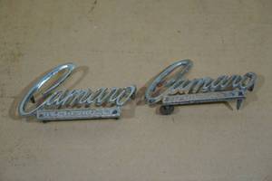 1969 Chevy Camaro OEM Header Panel and Trunk Lid Emblems