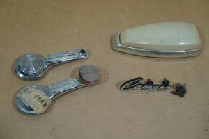 1969 Chevy Camaro OEM Dash Emblem, Window Cranks, and Light Assembly