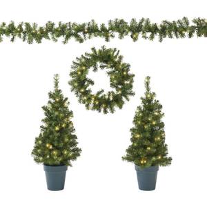 National Tree Company 4-Piece Lighted Greenery Decor