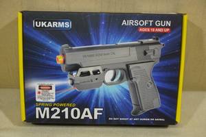 lot 28 image: UKArms M210AF Spring Powered Airsoft Pistol with Laser