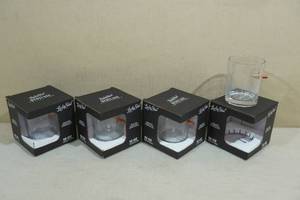 lot 67 image: 4 Lucky Shot Whiskey Glasses with Embedded Bullet
