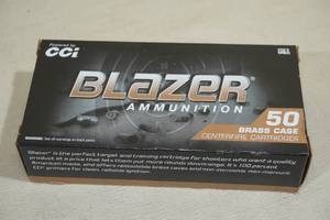 lot 100 image: 50 CCI Blazer Brass 9mm Luger 124 Gr FMJ Ammo