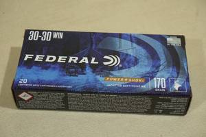 lot 110 image: 20 Federal Power Shok .30-30 Win 170 Gr JSP RN Ammo