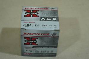 lot 119 image: 25 Winchester Super-X .410 Bore 2-12 6 Shot Shotshells