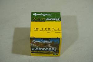 lot 131 image: 25 Remington Express XLR .410 Bore 3 4 Shot Shotshells