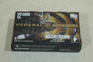 lot 145 image: 5 Federal Truball 12 Gauge 2-34 HP Rifled Slugs