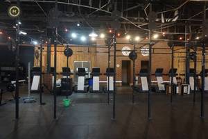 lot 89 image: Rogue Fitness Infinity Monster Crossfit Stand Alone 2 Section Work Station