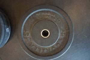 lot 98 image: 2 - Rogue Hi Temp Gorilla 65 lb Weight Plates