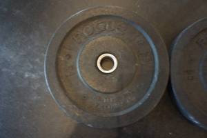 lot 131 image: 2 - Rogue Fitness 15 lb Weight Plates