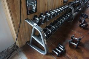 lot 243 image: Matrix Brand Commercial 20 Station Heavy Duty Dumbbell Rack