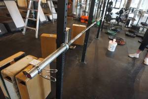 lot 288 image: Olympic Style Barbell With Clamps 87 Length