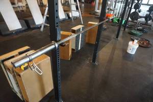 lot 294 image: Olympic Style Barbell With Clamps 79 Length