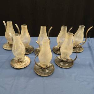 lot 96 image: LOT OF VINTAGE CANDLE LANTERNS