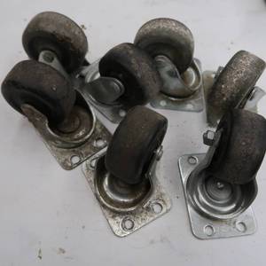 lot 113 image: 6 SWIVEL CASTORS