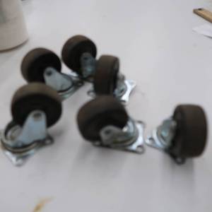 lot 116 image: 6 SWIVEL CASTORS