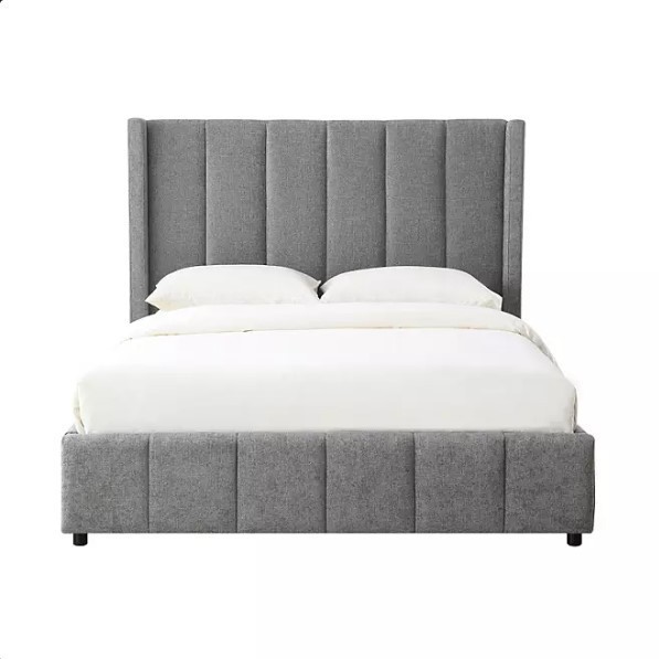 lot 103 image: NEW Members Mark Harlow Collection Upholstered Queen Bed - Grey
