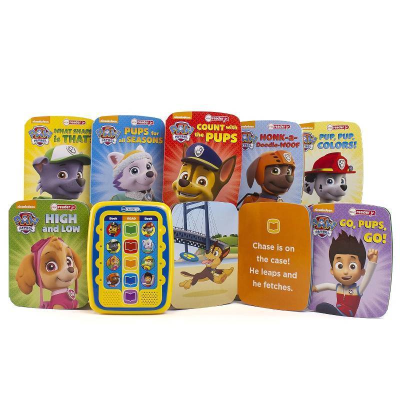 lot 416 image: NEW Nickelodeon PAW Patrol Chase, Skye, Marshall, and More - Electronic Me Reader Jr. 8 Sound Book Library - PI Kids