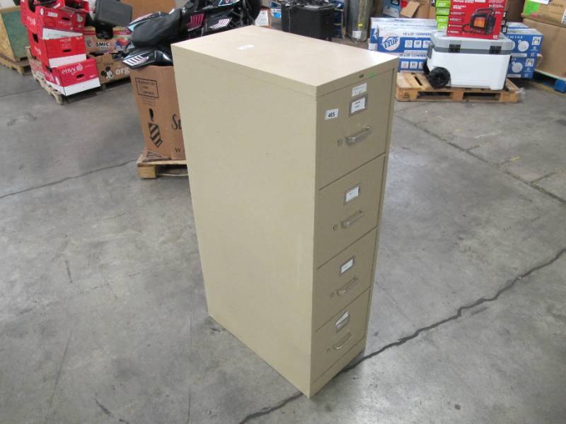lot 269 image: 4 Drawer Storage Filing Cabinet - Beige USED