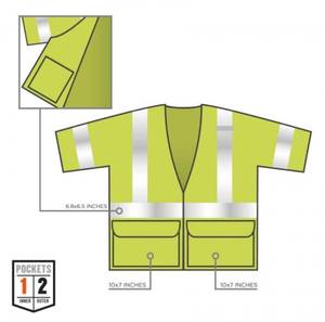 lot 853 image: NEW GloWear 8320Z Standard Hi-Vis Safety Vest - Type R, Class 3, Zipper - Lime LXL