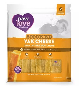 lot 298 image: NEW Paw Love Smoked Yak Cheese Long Lasting Dog Chews (6 ct.)