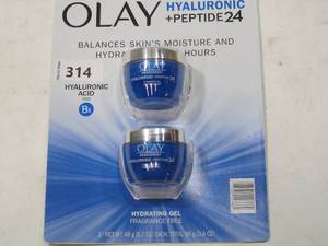 lot 314 image: NEW Olay Regenerist Hyaluronic  Peptide 24 Hydrating Gel - 2 Pack 3.4 oz Total
