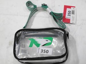 lot 350 image: NEW FOCO Forever Collectibles Clear CrossbodyCamera Bag - UND Fighting Hawks