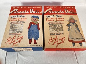 Vintage Snuggle Doll Dutch Boy and Dutch Girl Ezy-Make Kits
