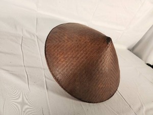 Vintage 1950s Asian Rice Field Woven Hat