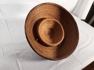 Vintage 1950s Asian Rice Field Woven Hat