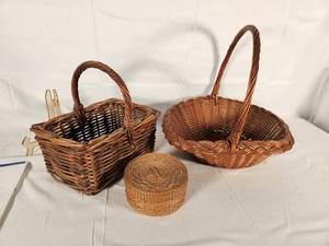 Set of Three Vintage baskets