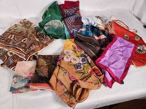 Variety of Vintage Silk Scarves
