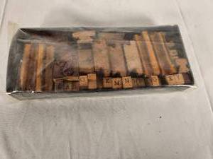 Box of Vintage Letter and Decorative Ink Stams