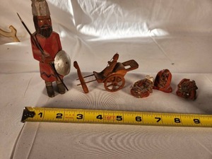 Variety of Hand Carved Wood Figures