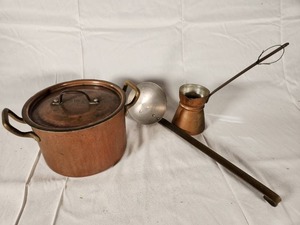 Vintage Copper Pot and Turish Cofee MakerCoffee Pot