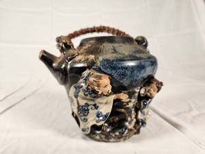 Vintage 1920s Japanese Sumida Gawa Teapot with Figures